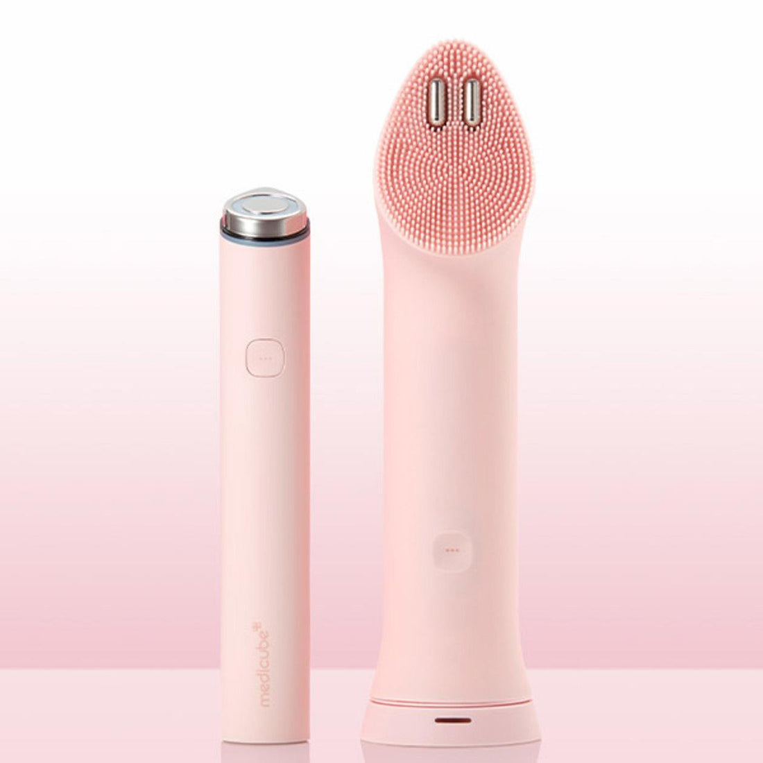 Medicube Age-R Booster Pro Mini Plus Pink + Facial Cleansing Device Head Bundle