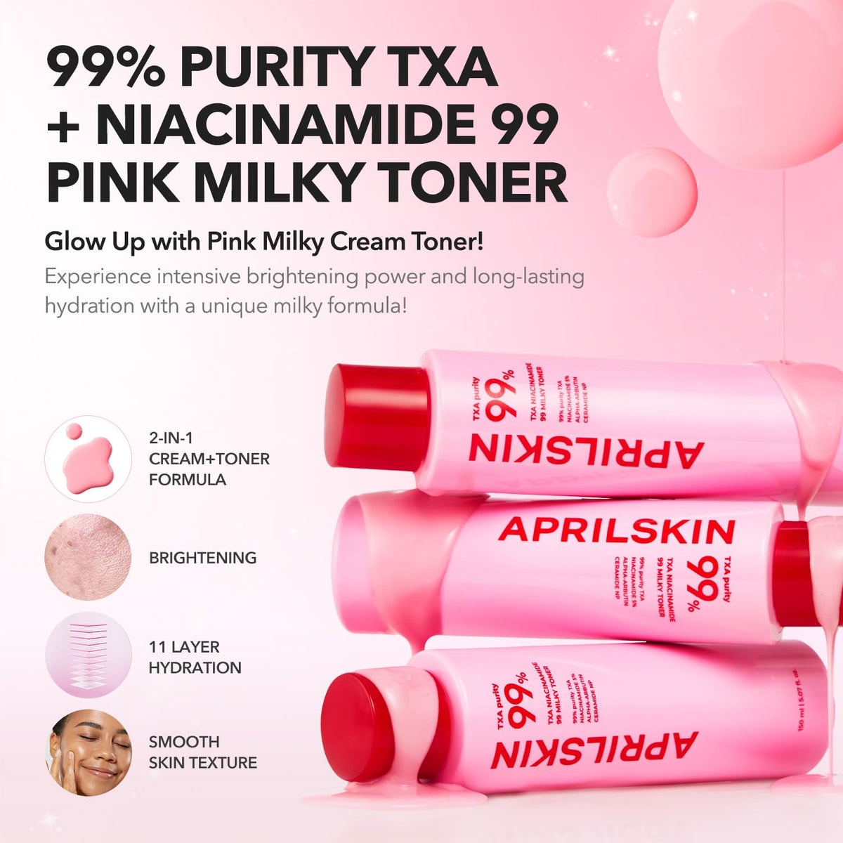 Aprilskin TXA Niacinamide 99 Milky Toner 150ml