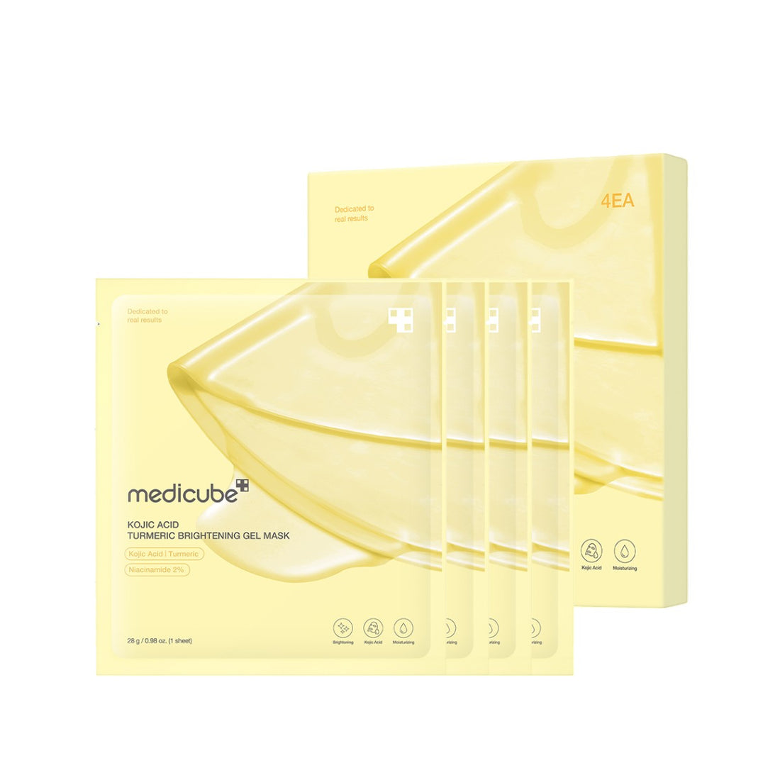 Medicube Kojic Acid Turmeric Brightening Gel Mask 4EA