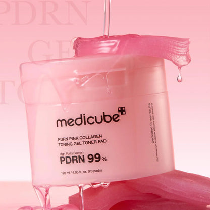 Medicube PDRN Pink Collagen Toning Gel Toner Pad 70pcs/120ml