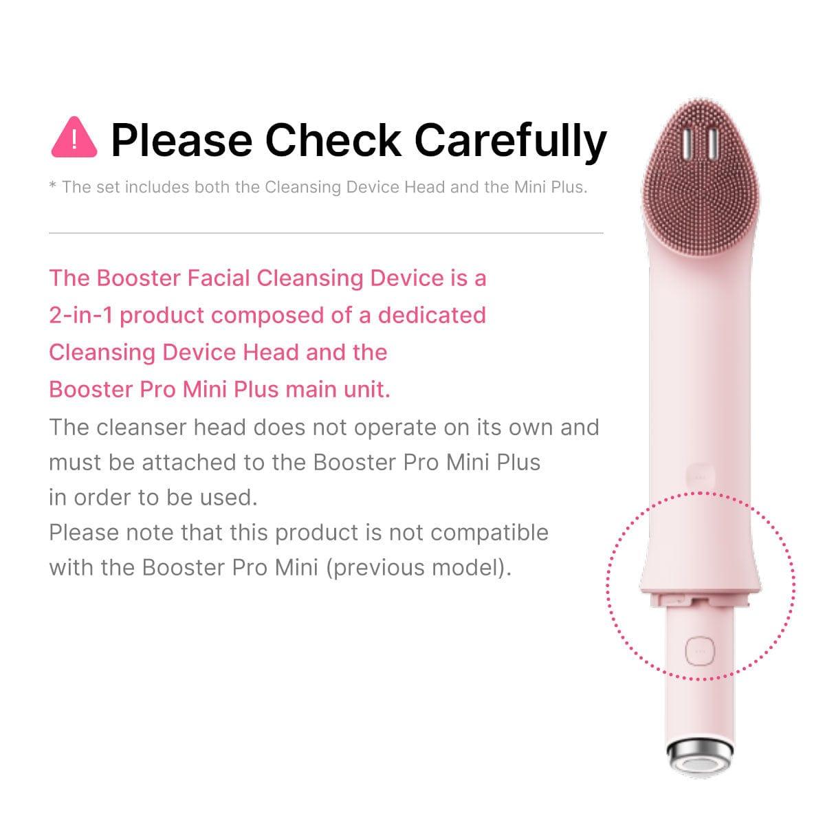 Medicube Age-R Booster Pro Mini Plus Pink + Facial Cleansing Device Head Bundle