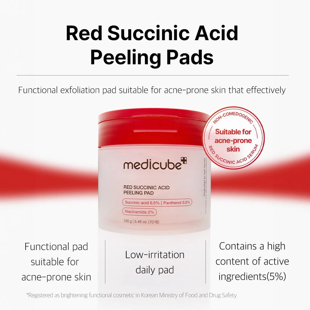 Medicube Red Succinic Peeling Pad 70pcs/155g